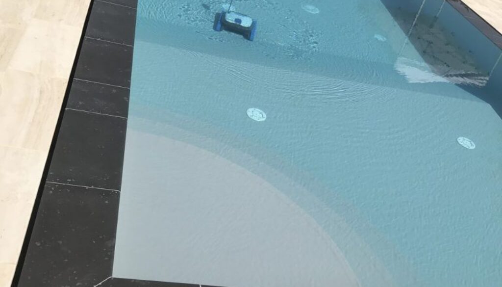 Il robot pulitore sul fondo